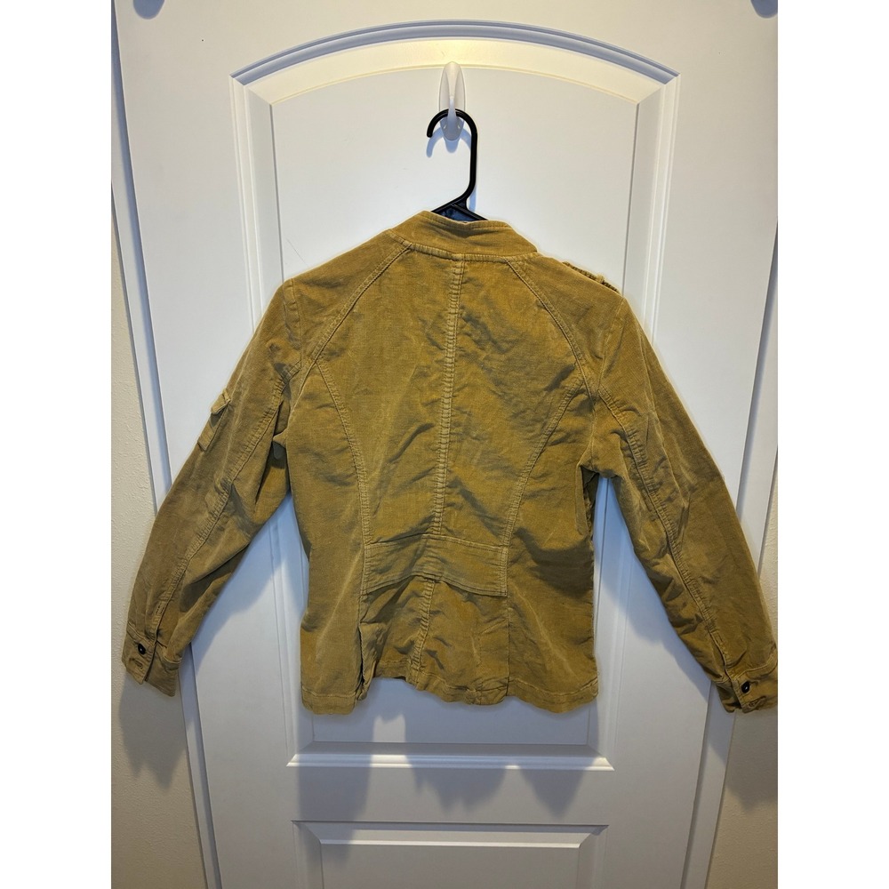 Tan Calvin Klein Corduroy Jacket Military Utility Jacket Size Medium - Picture 4 of 4